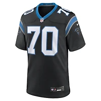 Maillot de match d'équipe des Panthers la Caroline noirs Brady Christensen Nike pour homme