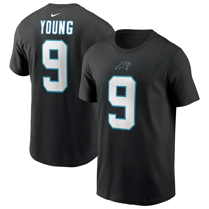 Men's Nike Bryce Young Black Carolina Panthers Player Name & Number T-Shirt