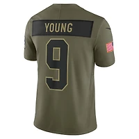Men's Nike Bryce Young Olive Carolina Panthers 2025 Salute to Service Limited Jersey
