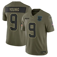 Men's Nike Bryce Young Olive Carolina Panthers 2025 Salute to Service Limited Jersey