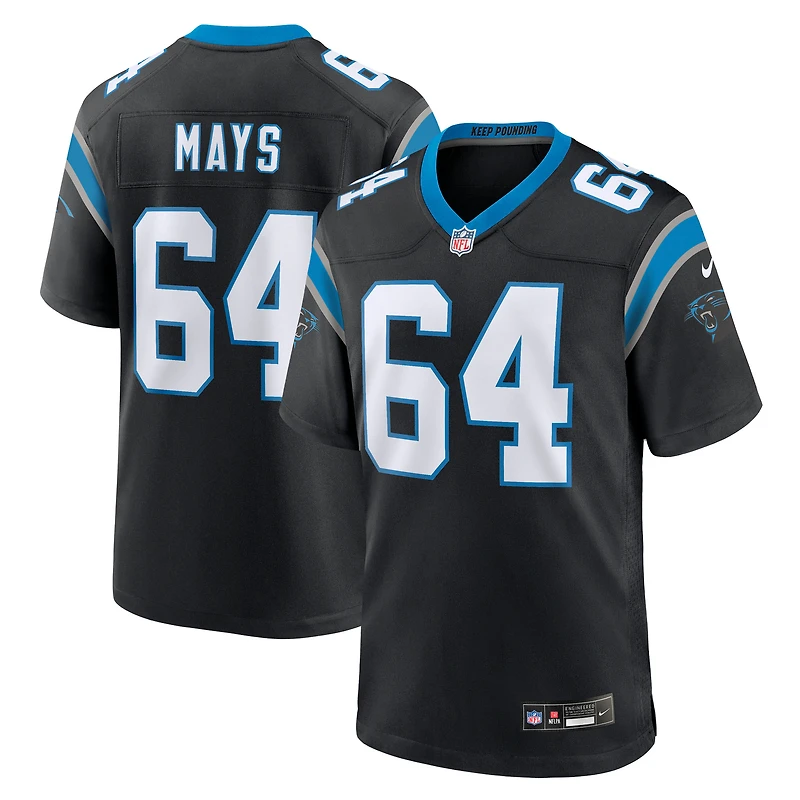 Maillot Nike Cade Mays noir pour homme des Carolina Panthers