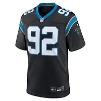 Men's Nike Cam Jackson  Black Carolina Panthers Team Game Jersey