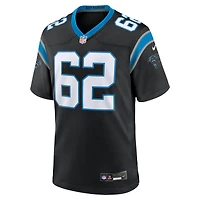Men's Nike Chandler Zavala  Black Carolina Panthers Game Jersey