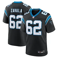 Maillot de match Nike Chandler Zavala noir pour homme des Carolina Panthers
