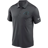Men's Nike Charcoal Carolina Panthers Fan Gear Franchise Heat-Sealed Graphic Team Polo