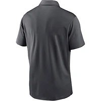 Men's Nike Charcoal Carolina Panthers Fan Gear Franchise Heat-Sealed Graphic Team Polo