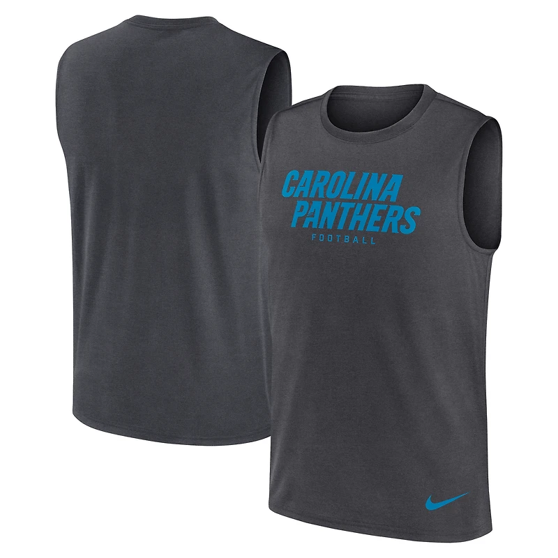 Débardeur Nike Carolina Panthers Primetime Legend Dri-FIT pour homme, couleur charbon