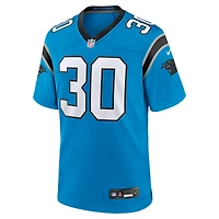 Maillot Nike Chuba Hubbard bleu pour homme des Carolina Panthers