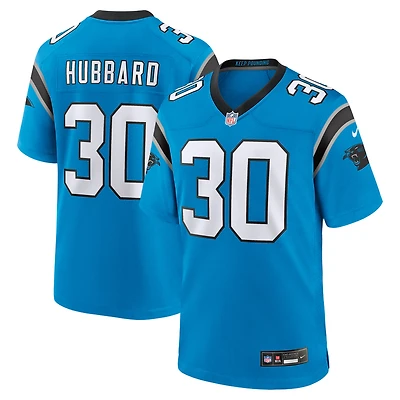 Maillot Nike Chuba Hubbard bleu pour homme des Carolina Panthers
