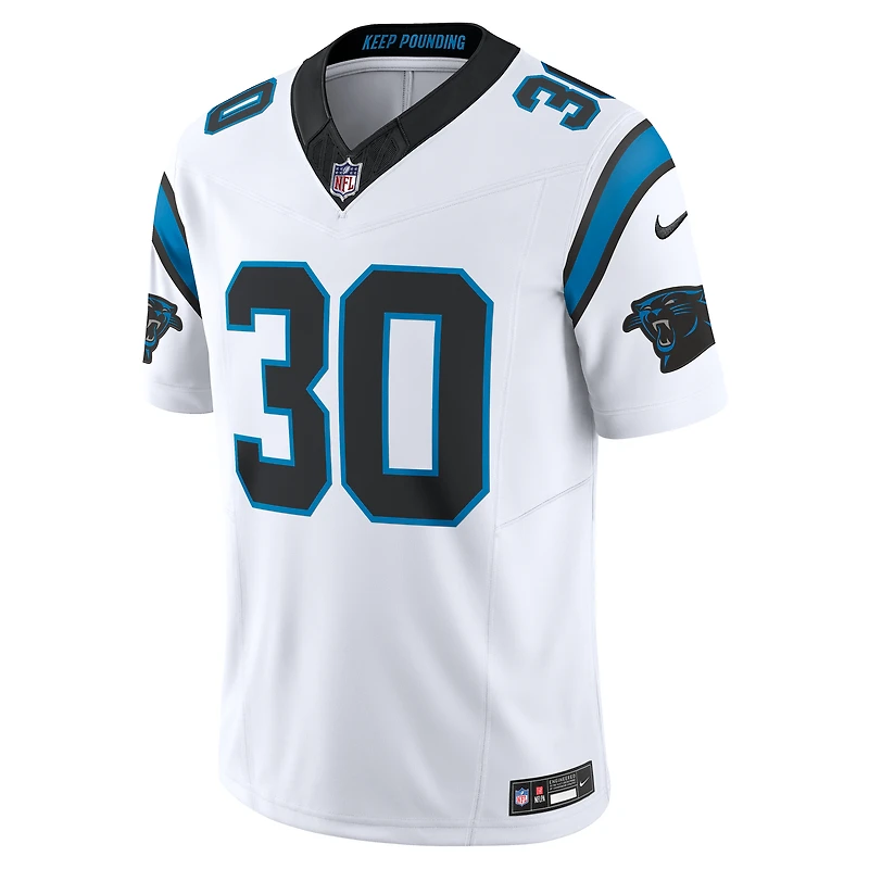 Maillot Nike Chuba Hubbard blanc pour homme des Carolina Panthers Vapor F.U.S.E. Limited