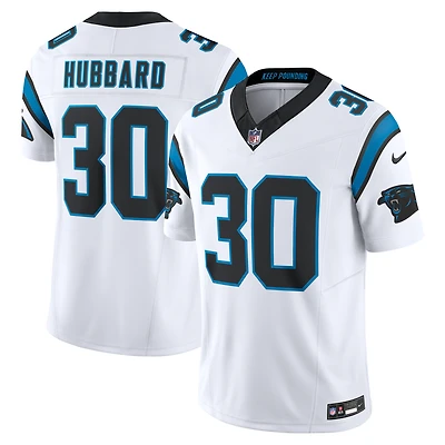 Maillot Nike Chuba Hubbard blanc pour homme des Carolina Panthers Vapor F.U.S.E. Limited