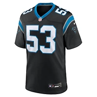 Men's Nike Claudin Cherelus  Black Carolina Panthers Team Game Jersey