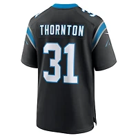 Maillot Nike Corey Thornton noir pour homme, équipe des Carolina Panthers