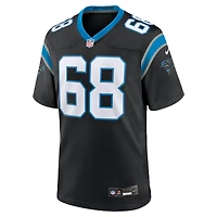 Men's Nike Damien Lewis  Black Carolina Panthers Game Jersey