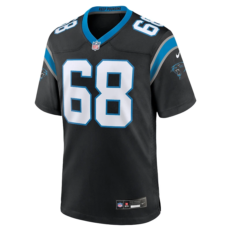 Men's Nike Damien Lewis Black Carolina Panthers Game Jersey