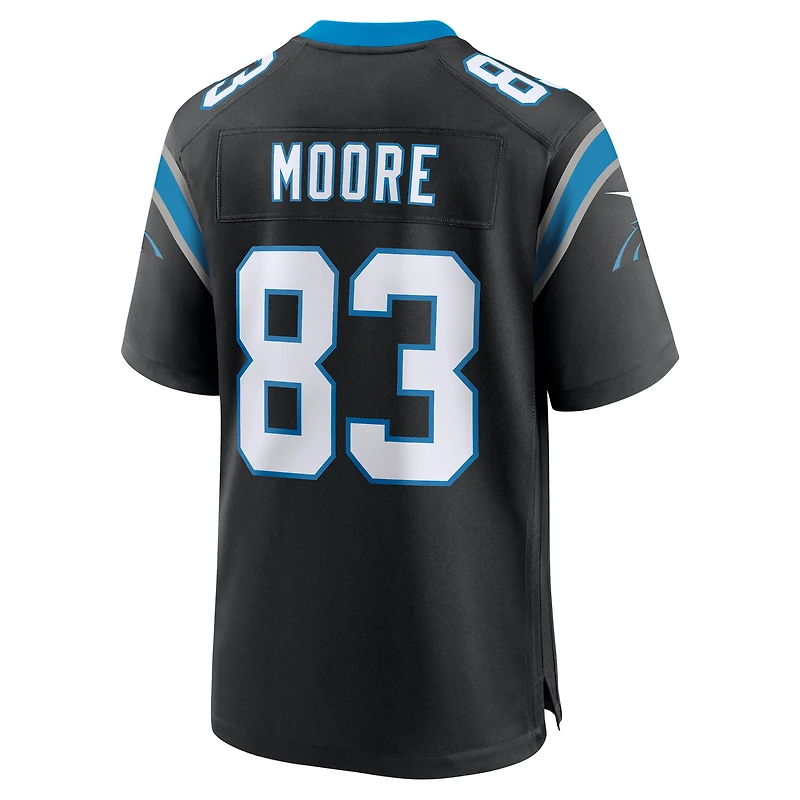 Men's Nike David Moore Black Carolina Panthers Game Jersey