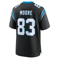 Men's Nike David Moore  Black Carolina Panthers Game Jersey