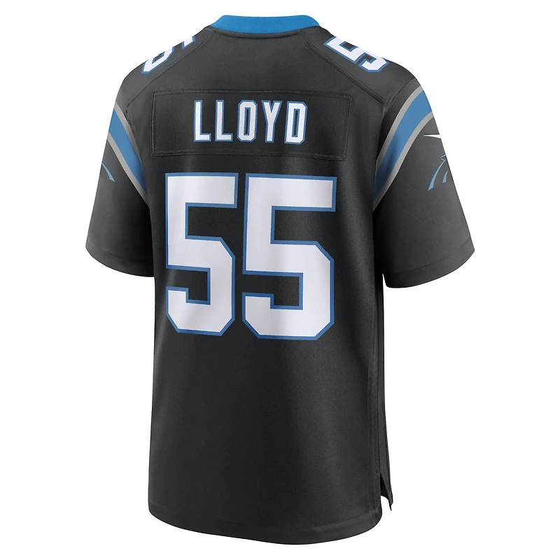 Maillot de match Nike Devin Lloyd noir pour homme, Carolina Panthers