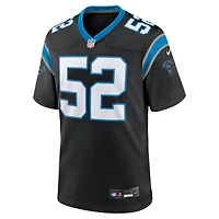Men's Nike DJ Johnson  Black Carolina Panthers Game Jersey