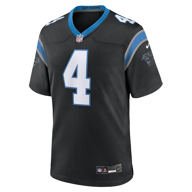Maillot de match d'équipe des Panthers la Caroline noirs pour homme Eddy Pineiro Nike