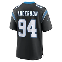 Maillot de match d'équipe Nike Henry Anderson Black Carolina Panthers pour homme