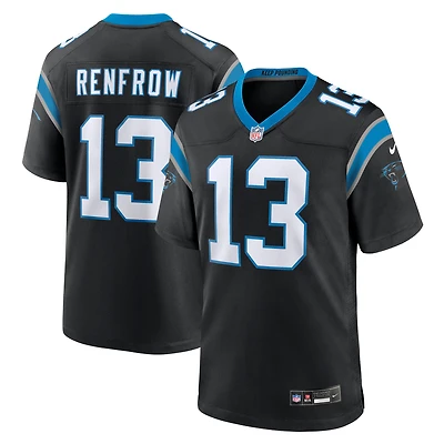 Maillot Nike Hunter Renfrow noir pour homme, équipe des Carolina Panthers