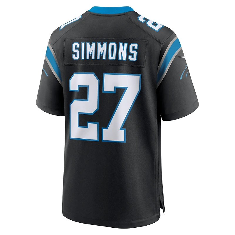 Men's Nike Isaiah Simmons  Black Carolina Panthers Team Game Jersey