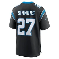 Men's Nike Isaiah Simmons  Black Carolina Panthers Team Game Jersey