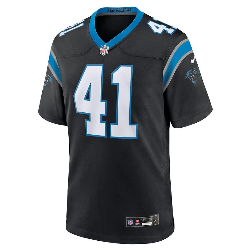 Maillot de match l'équipe Nike Jacoby Windmon pour hommes, noir, Carolina Panthers