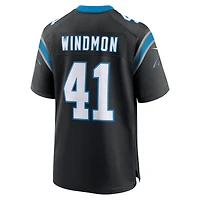 Maillot de match l'équipe Nike Jacoby Windmon pour hommes, noir, Carolina Panthers