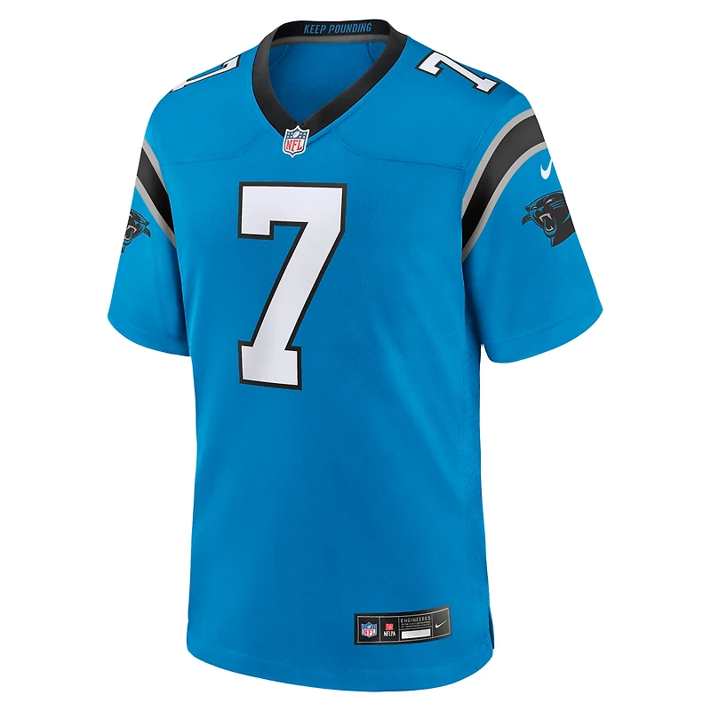 Maillot Nike Jadeveon Clowney bleu pour homme, match alternatif des Carolina Panthers