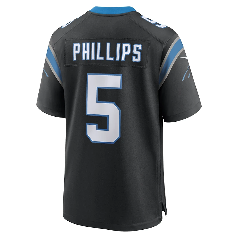 Men's Nike Jaelan Phillips Black Carolina Panthers Game Jersey