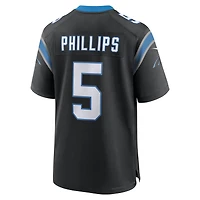 Men's Nike Jaelan Phillips Black Carolina Panthers Game Jersey