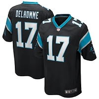 Men's Nike Jake Delhomme Black Carolina Panthers Game Retired Player Jersey