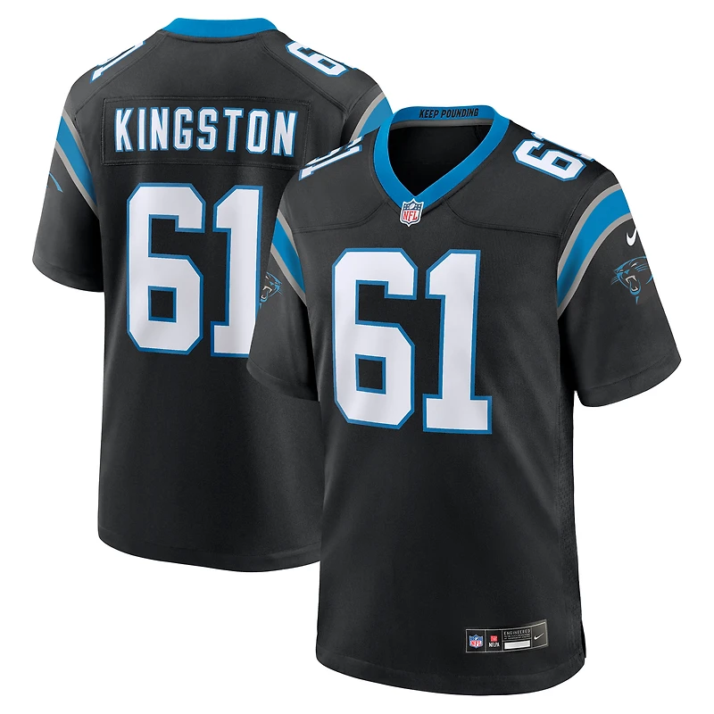 Maillot de match Nike Jarrett Kingston pour homme, noir, Carolina Panthers