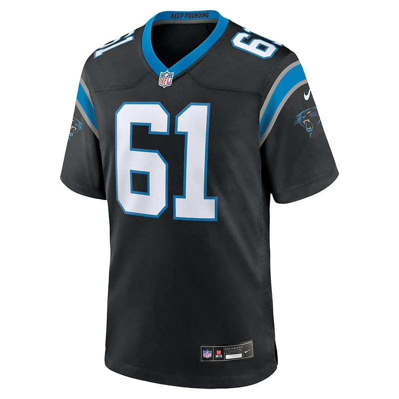 Maillot de match Nike Jarrett Kingston pour homme, noir, Carolina Panthers
