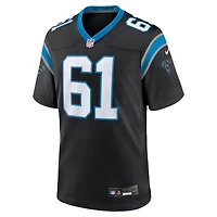 Maillot de match Nike Jarrett Kingston pour homme, noir, Carolina Panthers