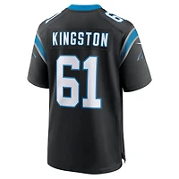 Maillot de match Nike Jarrett Kingston pour homme, noir, Carolina Panthers