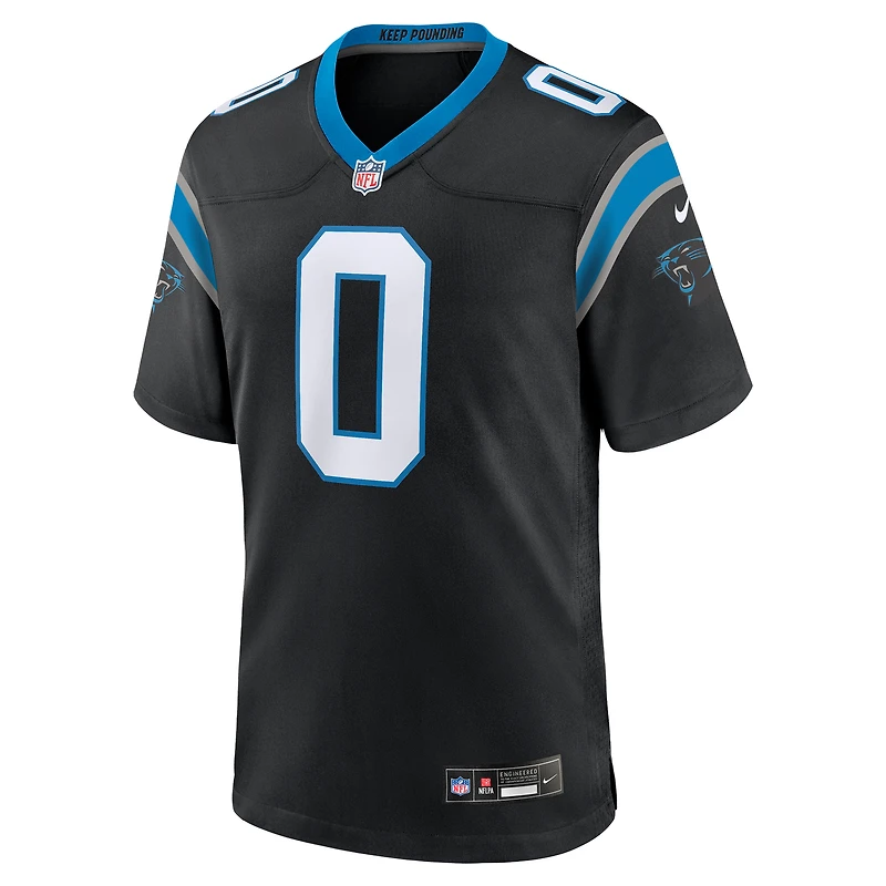 Maillot de match Nike Ja'Tavion Sanders pour homme, noir, Carolina Panthers