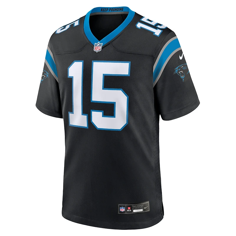 Men's Nike Jimmy Horn Jr Black Carolina Panthers Team Game Jersey