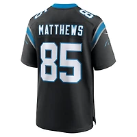 Maillot de match Nike Jordan Matthews noir des Panthers la Caroline pour homme