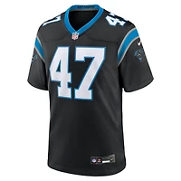 Maillot de match Nike Josey Jewell pour homme, noir, Carolina Panthers