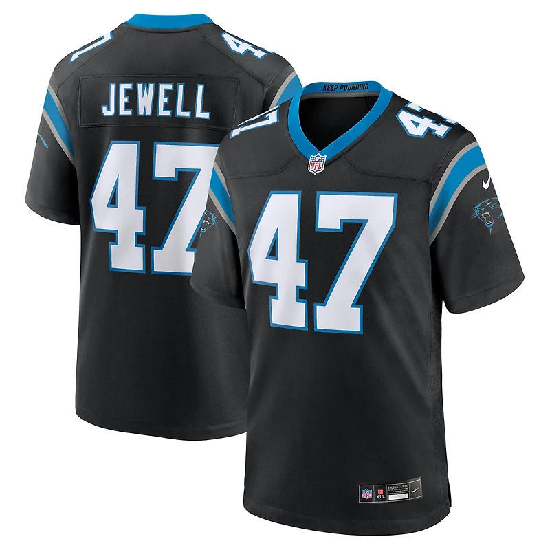 Maillot de match Nike Josey Jewell pour homme, noir, Carolina Panthers