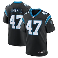 Maillot de match Nike Josey Jewell pour homme, noir, Carolina Panthers