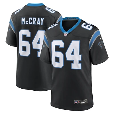 Maillot de match d'équipe Nike Justin McCray Black Carolina Panthers pour homme