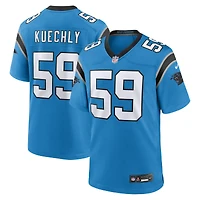 Maillot Nike Luke Kuechly bleu pour homme, joueur retraité des Carolina Panthers, match alternatif