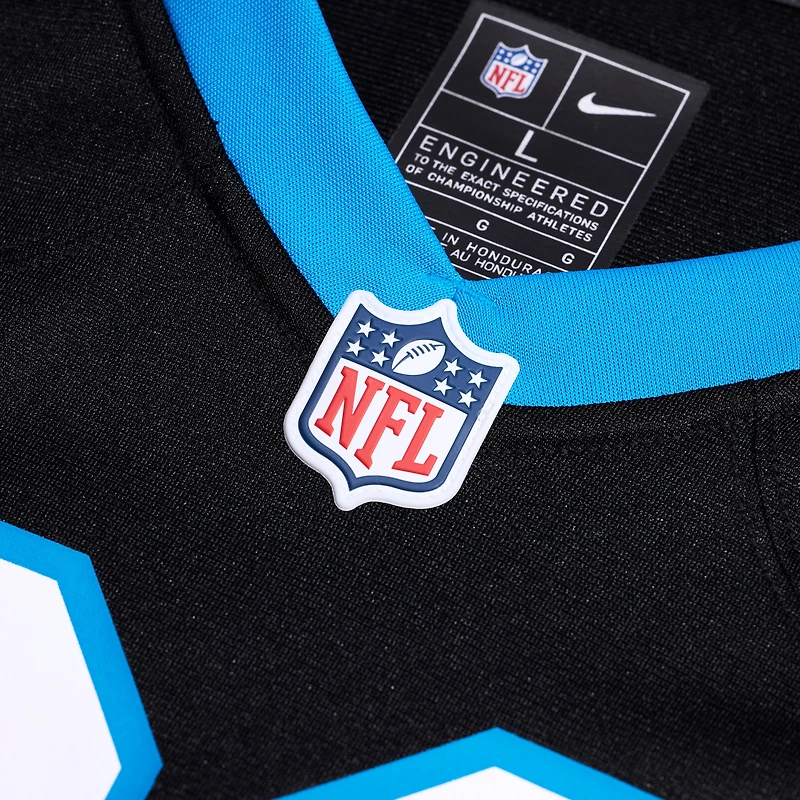 Maillot de match Nike Maema Njongmeta noir des Panthers la Caroline pour homme