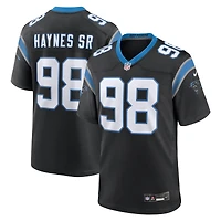 Maillot de match d'équipe Nike Marquis Haynes Sr. Black Carolina Panthers pour homme