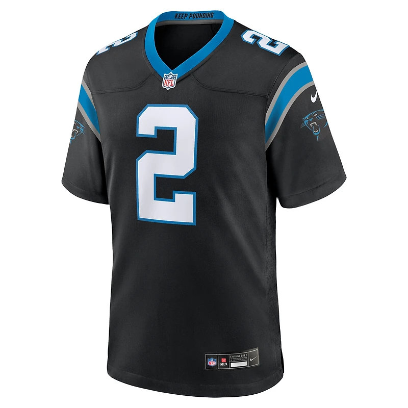 Maillot de match Nike Mike Jackson noir Carolina Panthers pour homme