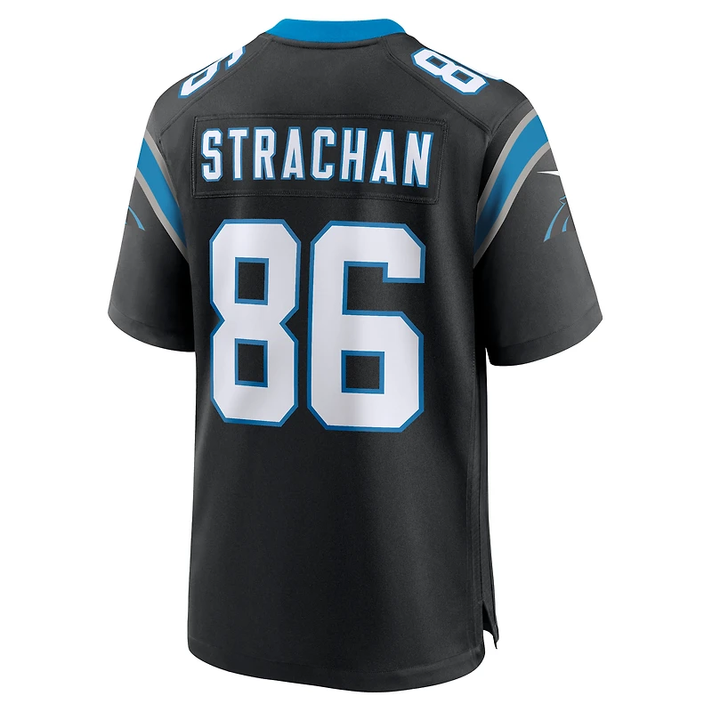 Maillot de match Nike Mike Strachan pour hommes, noir, Carolina Panthers